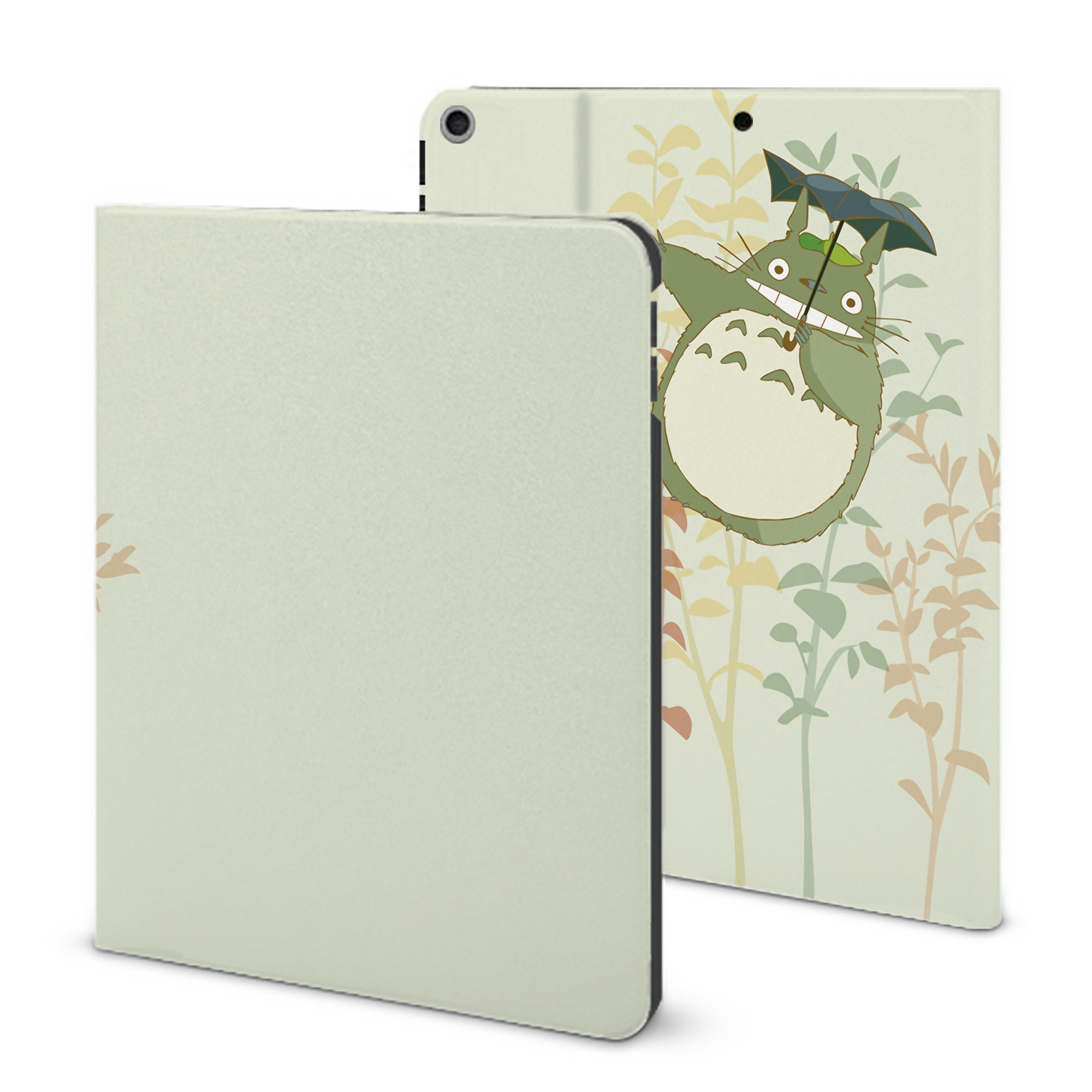 （画像用） となりのトトロ 草壁メイ 草壁サツキ My Neighbor Totoro Satsuki Kusakabe Mei Kusakabe IPad ケース ブック型 PUレザー TPU 耐衝撃 軽量 薄型 ペン収納なし 全面保護 IPad 各モデル対応